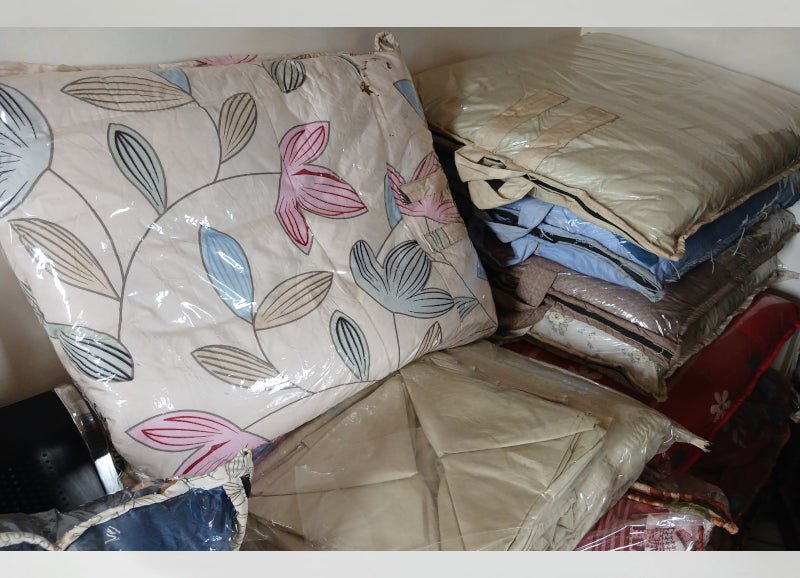 Folded White Duvet and Pillow Set